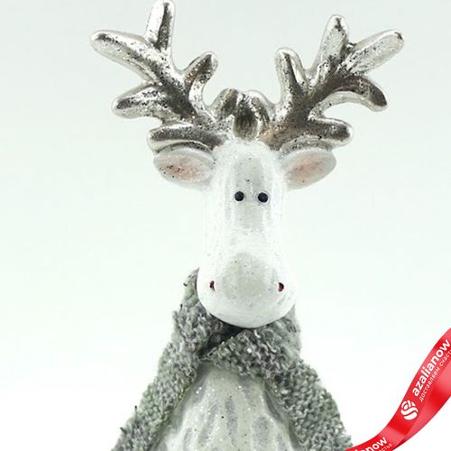 Фото 4: Сувенир «Олень сидящий» (полирезин), Н21х13х10см, серый