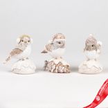 Маленькое фото 1: Сувенир «Птичка с глиттером» (полирезин), Н8х7,5х4,5см, в асс., серый