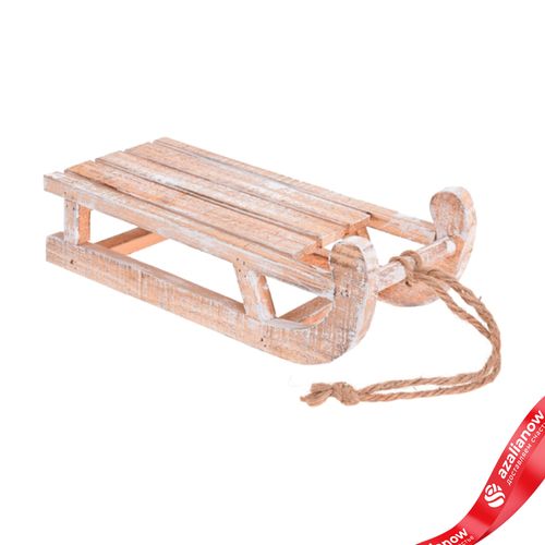 Сувенир «Санки» (дерево), 11х31,5х14, натуральный