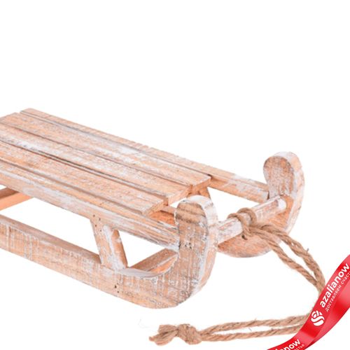 Фото 3: Сувенир «Санки» (дерево), 11х31,5х14, натуральный