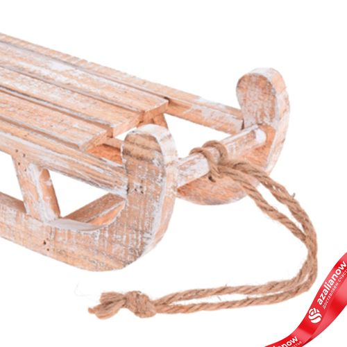 Фото 5: Сувенир «Санки» (дерево), 11х31,5х14, натуральный