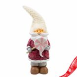 Маленькое фото 1: Сувенир «Санта с карамелькой» (полирезин), H24,5х9х12см, розовый