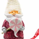 Маленькое фото 3: Сувенир «Санта с карамелькой» (полирезин), H24,5х9х12см, розовый