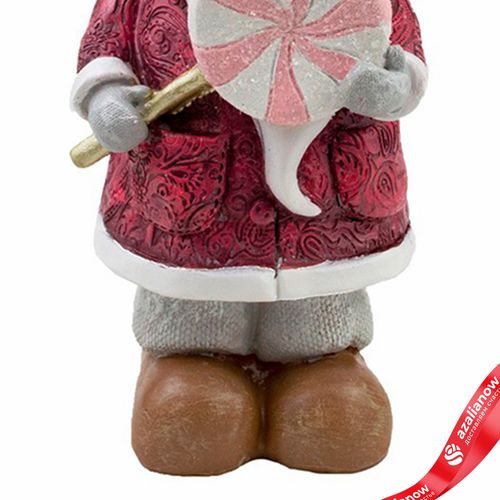 Фото 5: Сувенир «Санта с карамелькой» (полирезин), H24,5х9х12см, розовый
