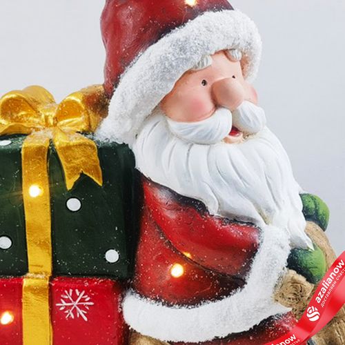 Фото 4: Сувенир «Санта с подарками» (керамика), Н42х35х17см, красный