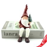 Маленькое фото 1: Сувенир «Санта сидящий» (керамика), Н13,5х7х6см, красный