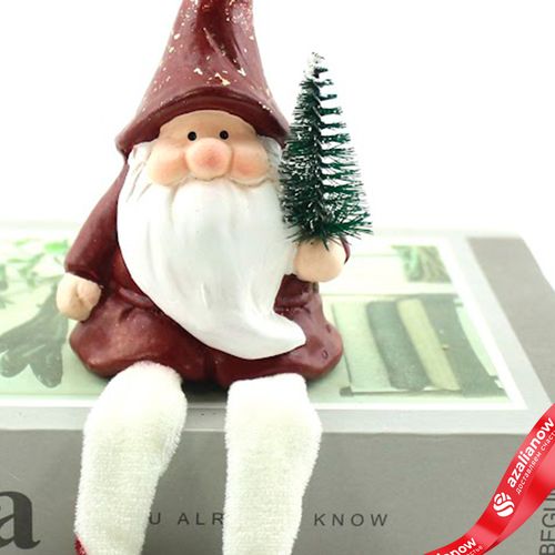 Фото 3: Сувенир «Санта сидящий» (керамика), Н13,5х7х6см, красный