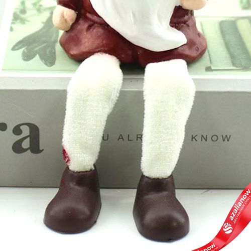 Фото 5: Сувенир «Санта сидящий» (керамика), Н13,5х7х6см, красный