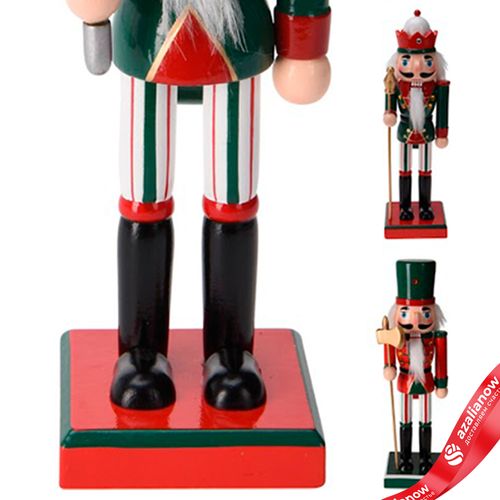 Фото 5: Сувенир «Щелкунчик» (дерево), 25х8х6,5см, в асс., красный/зеленый