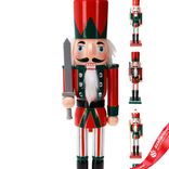 Маленькое фото 2: Сувенир «Щелкунчик» (дерево), 36х10х9см, в асс., красный/зеленый