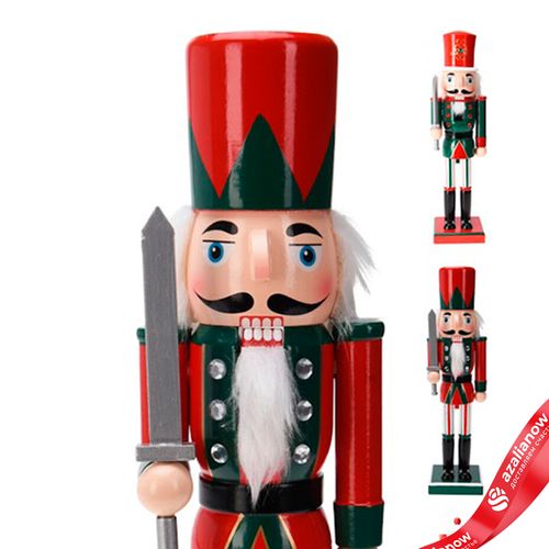 Фото 4: Сувенир «Щелкунчик» (дерево), 36х10х9см, в асс., красный/зеленый