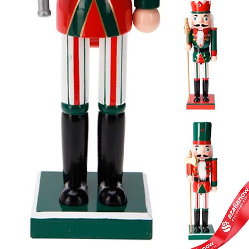 Фото 5: Сувенир «Щелкунчик» (дерево), 36х10х9см, в асс., красный/зеленый