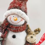 Маленькое фото 3: Сувенир «Снеговик» (керамика), Н44х26х16см, красный