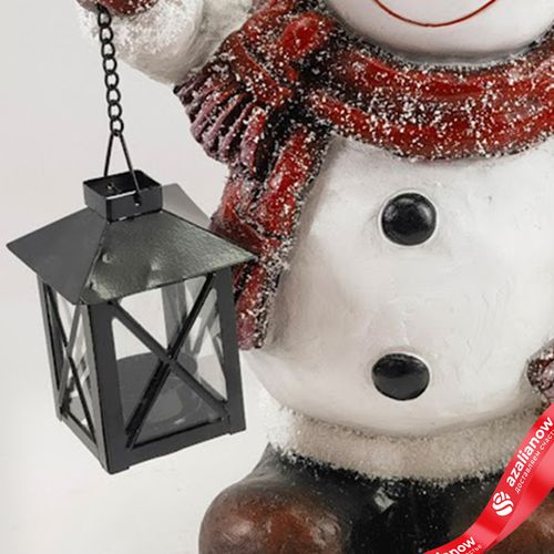 Фото 5: Сувенир «Снеговик» (керамика), Н44х26х16см, красный