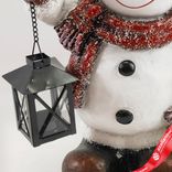 Маленькое фото 5: Сувенир «Снеговик» (керамика), Н44х26х16см, красный