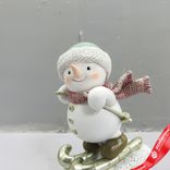 Маленькое фото 2: Сувенир «Снеговик на лыжах» (полирезин), H10,5x8x5,5см, цв. в асс.