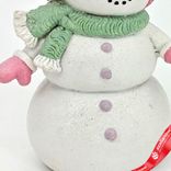 Маленькое фото 5: Сувенир «Снеговик» (полирезин), Н14х7,5х9,5см, розовый