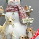 Маленькое фото 3: Сувенир «Снеговик с животными» (полирезин), H16,5x12,5х10см, цв. в асс.