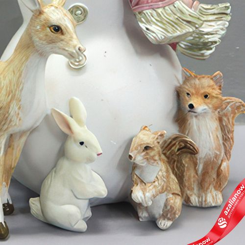 Фото 5: Сувенир «Снеговик с животными» (полирезин), H16,5x12,5х10см, цв. в асс.