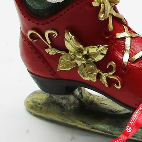 Фото 5: Сувенир «Снеговик/Лось в коньке» (полирезин), Н13,5х12,5х5см, в асс., красный/зеленый