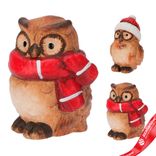 Маленькое фото 1: Сувенир «Сова» (керамика), 7,5х6х5,5см, в асс., коричневый