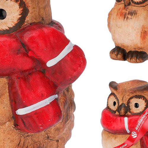 Фото 3: Сувенир «Сова» (керамика), 7,5х6х5,5см, в асс., коричневый