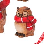 Маленькое фото 4: Сувенир «Сова» (керамика), 7,5х6х5,5см, в асс., коричневый