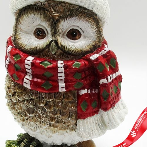 Фото 3: Сувенир «Сова в шарфе» (полирезин), Н13,5х7,5х6см, коричневый