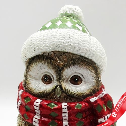 Фото 4: Сувенир «Сова в шарфе» (полирезин), Н13,5х7,5х6см, коричневый