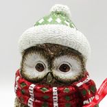 Маленькое фото 4: Сувенир «Сова в шарфе» (полирезин), Н13,5х7,5х6см, коричневый