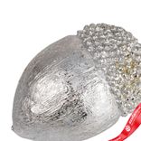 Маленькое фото 2: Сувенир «Желудь» (полирезин), Н5,5х9,5см, серебряный