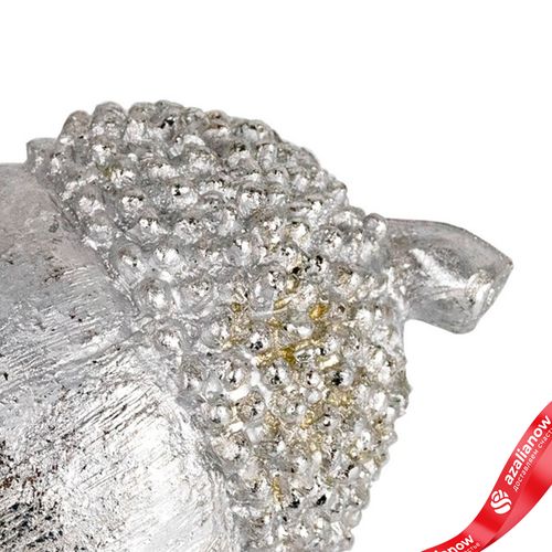 Фото 4: Сувенир «Желудь» (полирезин), Н5,5х9,5см, серебряный