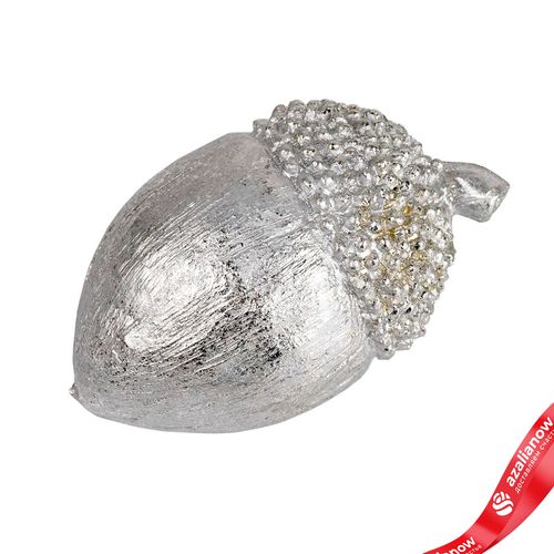 Сувенир «Желудь» (полирезин), Н7,5х11см, серебряный