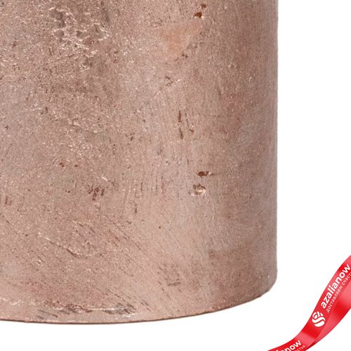 Фото 5: Свеча-столбик «Металлик» (38 часов), H7,5xD7см, розовый