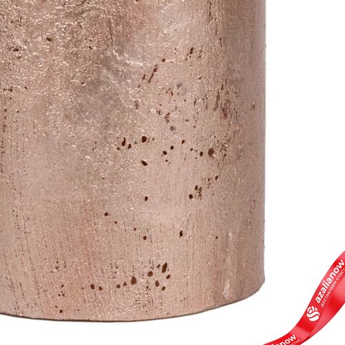 Фото 5: Свеча-столбик «Металлик» (55 часов), H10xD7см, розовый