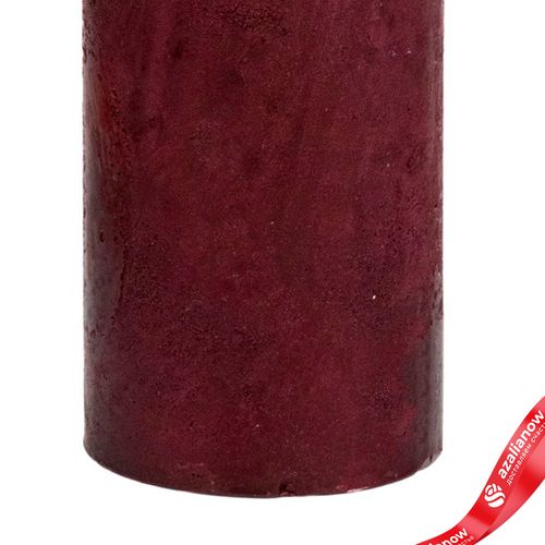 Фото 5: Свеча-столбик «Металлик» (80 часов), H15xD7см, красный