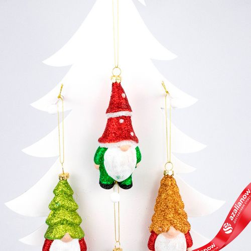 Фото 4: Украшенеи подвесное «Гном» (пластик), 12,5х4,5х7см, цв. в асс.