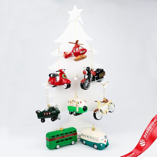 Украшенеи подвесное «Машина/Мотоцикл» (пластик), 11х5х7см, цв. в асс.