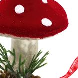 Маленькое фото 3: Украшение «Гриб» на клипе (стекло), Н7,5х6см, красный