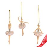 Маленькое фото 1: Украшение подвесное «Балерина» (полирезин), H11,5x5,5x3,5см, в асс., розовый