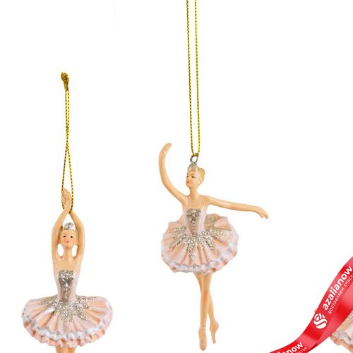 Фото 2: Украшение подвесное «Балерина» (полирезин), H11,5x5,5x3,5см, в асс., розовый