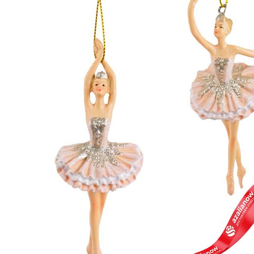 Фото 3: Украшение подвесное «Балерина» (полирезин), H11,5x5,5x3,5см, в асс., розовый