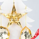 Маленькое фото 3: Украшение подвесное «Бриллиант» (пластик), 13х7х4см, в асс., золотой