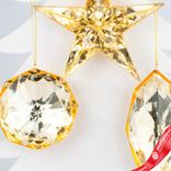 Маленькое фото 4: Украшение подвесное «Бриллиант» (пластик), 13х7х4см, в асс., золотой