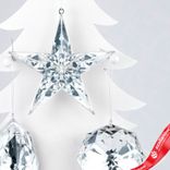 Маленькое фото 3: Украшение подвесное «Бриллиант» (пластик), 13х7х4см, в асс., серебряный