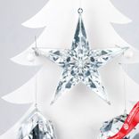 Маленькое фото 4: Украшение подвесное «Бриллиант» (пластик), 13х7х4см, в асс., серебряный