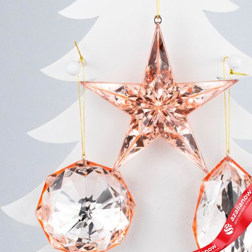 Фото 2: Украшение подвесное «Бриллиант» (пластик), 13х7х4см, в асс., розовое золото