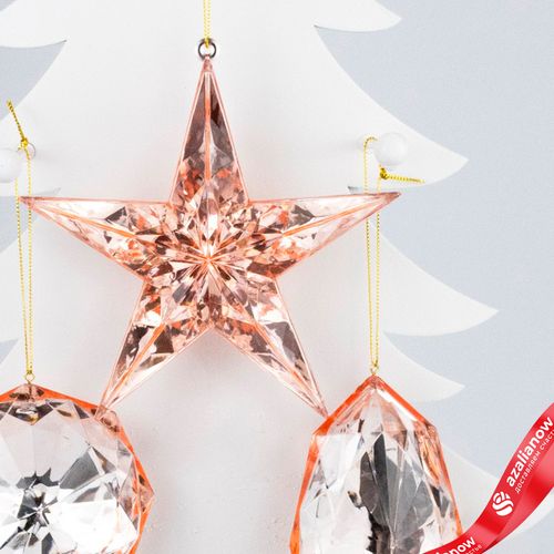 Фото 3: Украшение подвесное «Бриллиант» (пластик), 13х7х4см, в асс., розовое золото