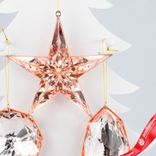 Маленькое фото 3: Украшение подвесное «Бриллиант» (пластик), 13х7х4см, в асс., розовое золото