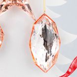 Маленькое фото 5: Украшение подвесное «Бриллиант» (пластик), 13х7х4см, в асс., розовое золото